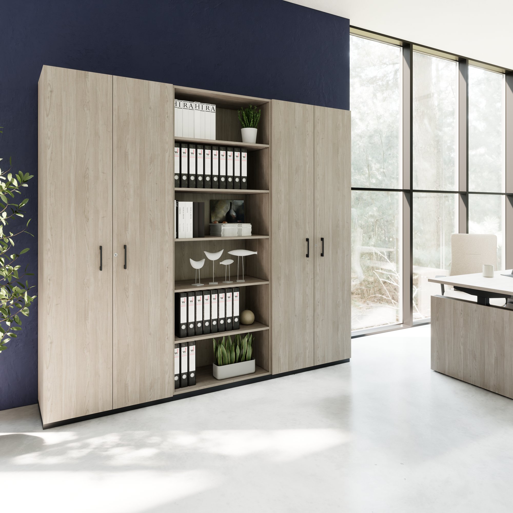 CHOICE Schrankwand | 6OH, 2400 x 2170 mm, Nordeiche grau - 2 Main Image