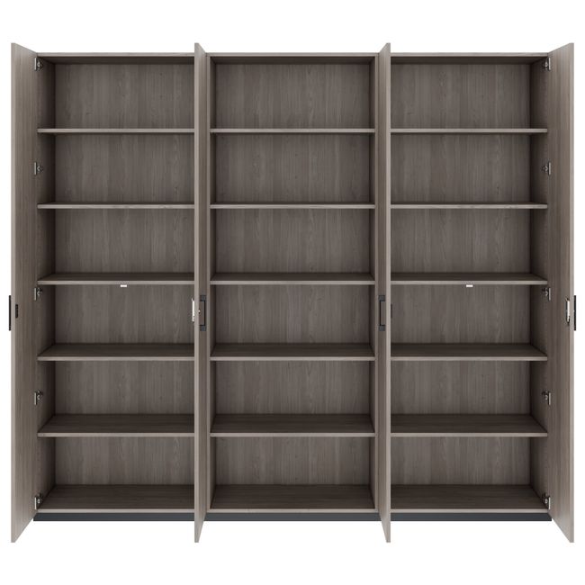 CHOICE Schrankwand | 6OH, 2400 x 2170 mm, Nordeiche grau