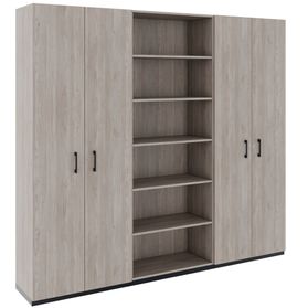 CHOICE Schrankwand | 6OH, 2400 x 2170 mm, Nordeiche grau