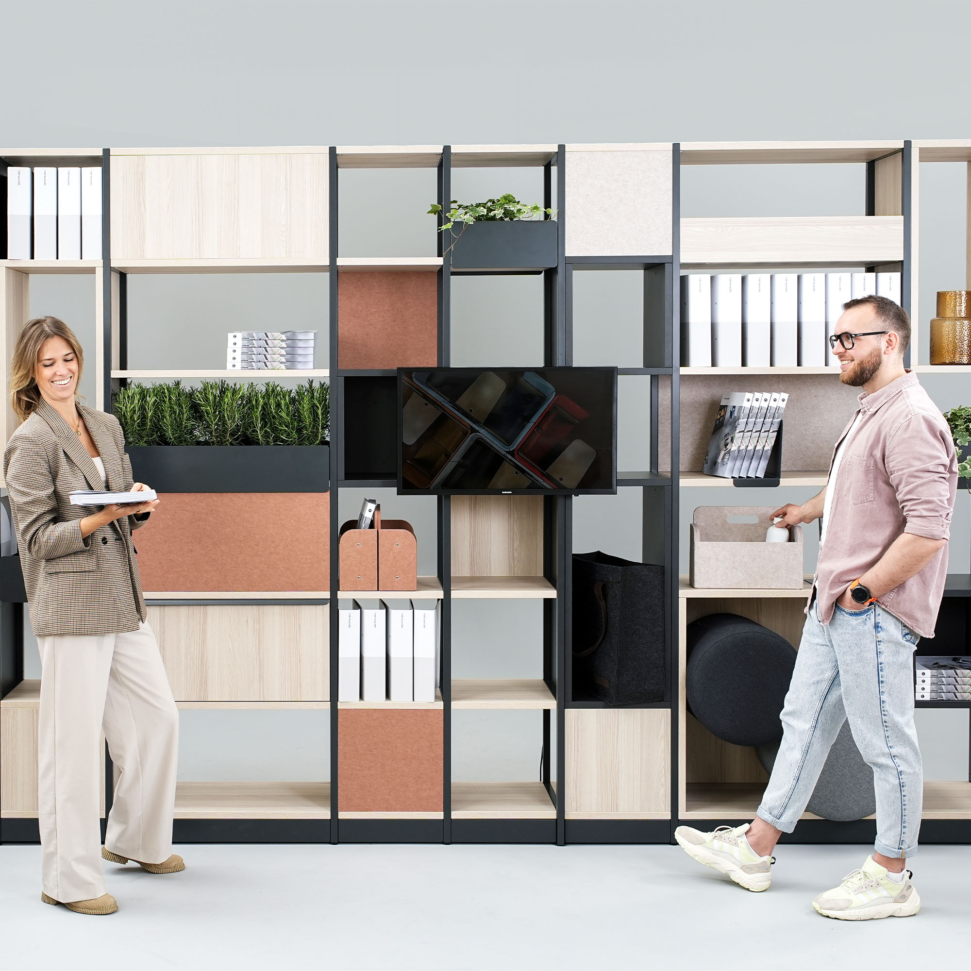 ATELLA Regalschrank | 3-6 OH, modulares System, Melamin oder Furnier - 1 Main Image