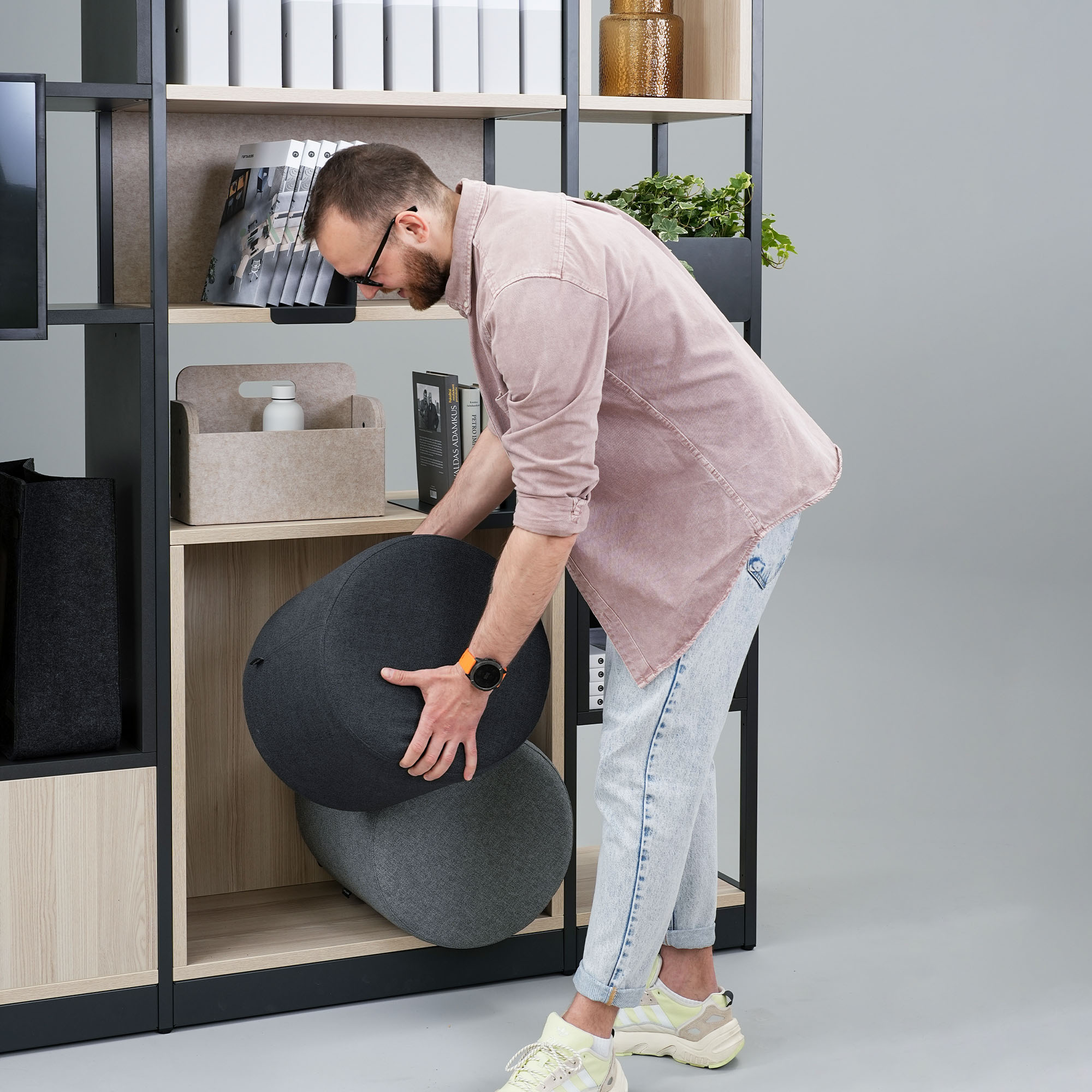 ATELLA Regalschrank | 3-6 OH, modulares System, Melamin oder Furnier - 2 Main Image