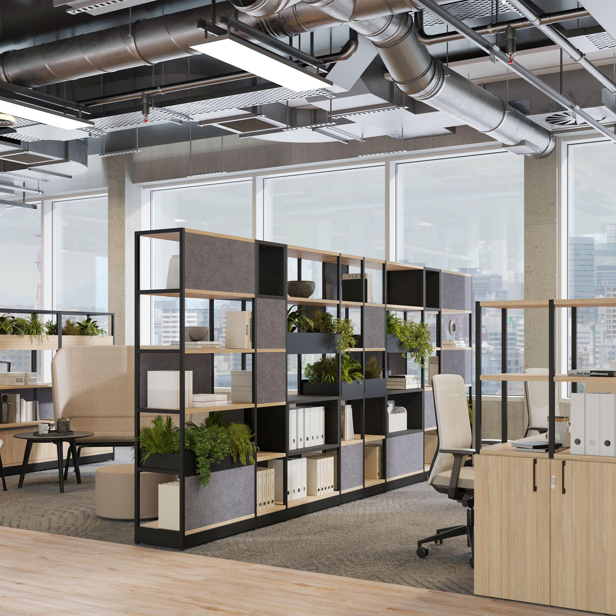 ATELLA Regalschrank | 3-6 OH, modulares System, Melamin oder Furnier - 5 Main Image