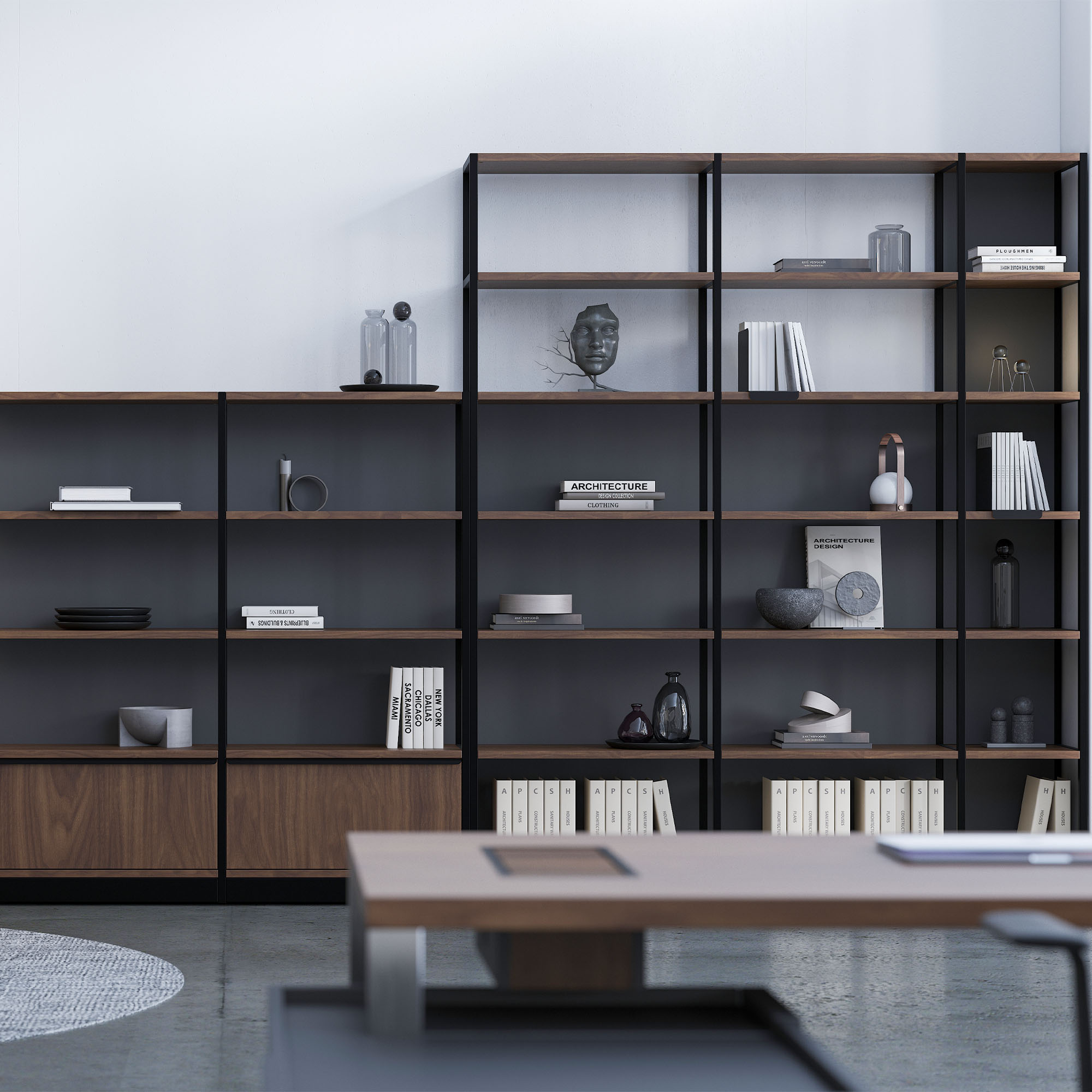 ATELLA Regalschrank | 3-6 OH, modulares System, Melamin oder Furnier - 6 Main Image