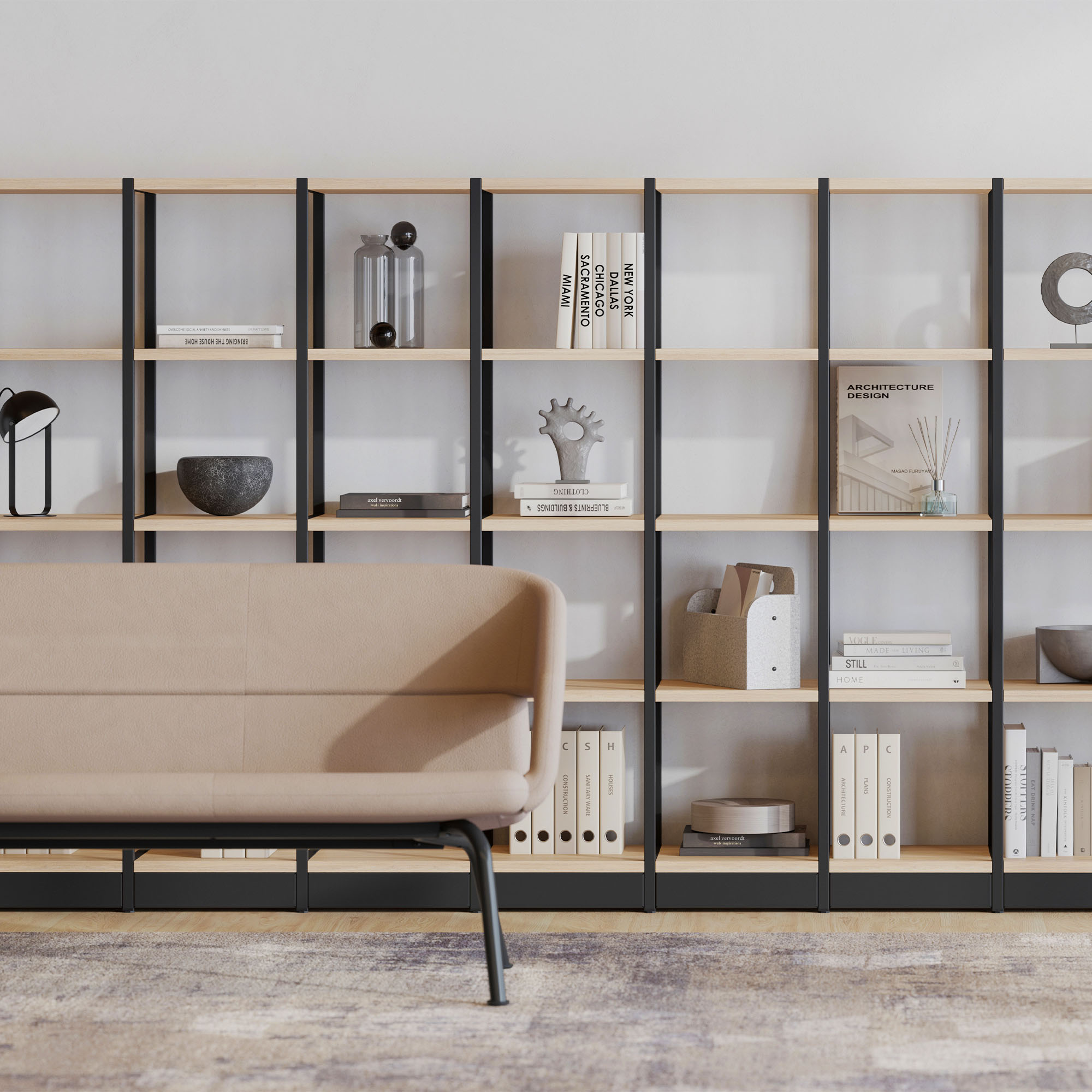 ATELLA Regalschrank | 3-6 OH, modulares System, Melamin oder Furnier - 7 Main Image