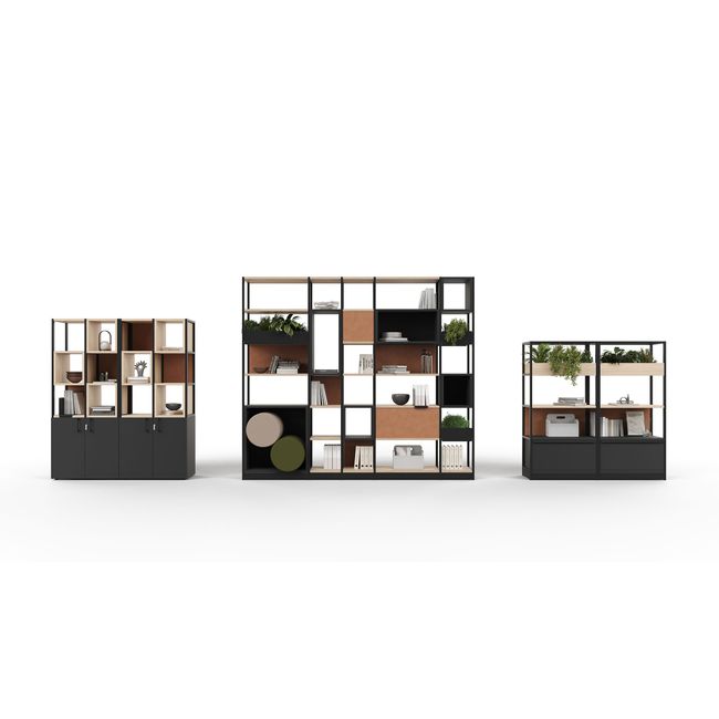 ATELLA Regalschrank | 3-6 OH, modulares System, Melamin oder Furnier