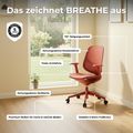 BREATHE Bürodrehstuhl | Feste Armlehnen, 5-Stern-Fußkreuz, Schwarz - 8 Thumbnail Image