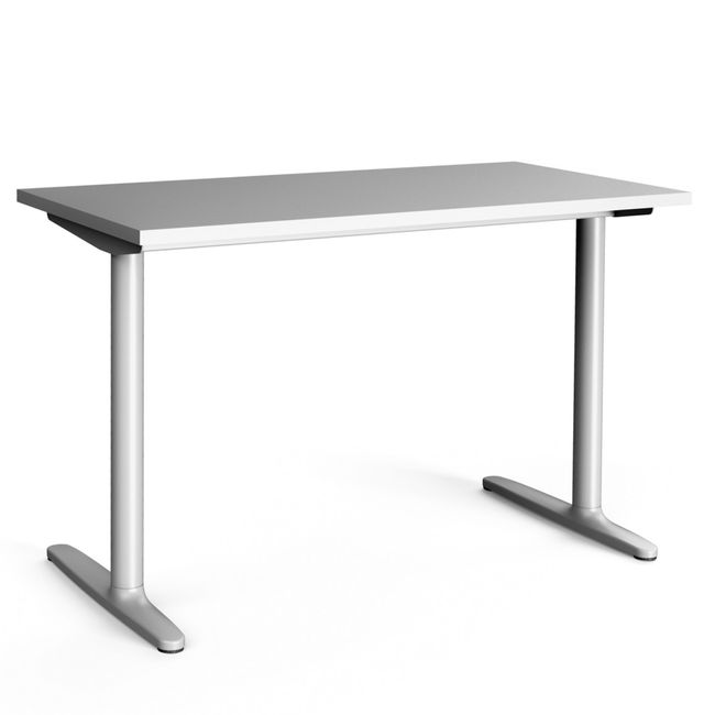 SKILL Schreibtisch | 1380-2100 x 740 mm, optional Kabelklappe, Kabelkanal und Kniesichtblende