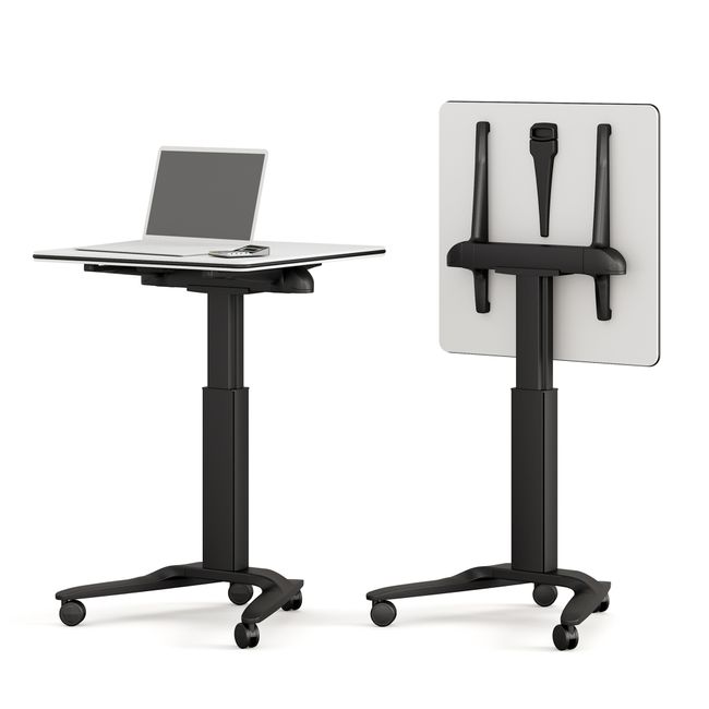 SKILL Schreibtisch | 670-1600 x 740-104 mm, klappbar, stapelbar, manuell höhenverstellbar