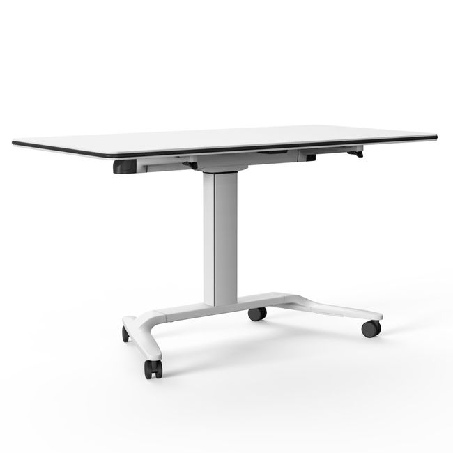 SKILL Schreibtisch | 670-1600 x 740-104 mm, klappbar, stapelbar, manuell höhenverstellbar