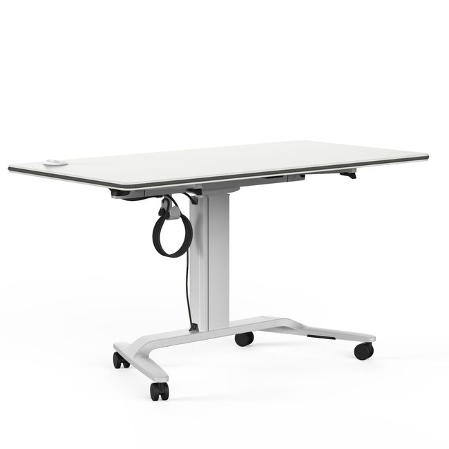 SKILL Schreibtisch | 670-1600 x 740-104 mm, klappbar, stapelbar, manuell höhenverstellbar