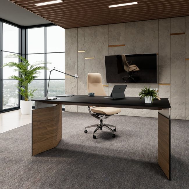 MOVE&LEAD Chefschreibtisch | 1800 – 2000 x 850 mm, elektrisch höhenverstellbar