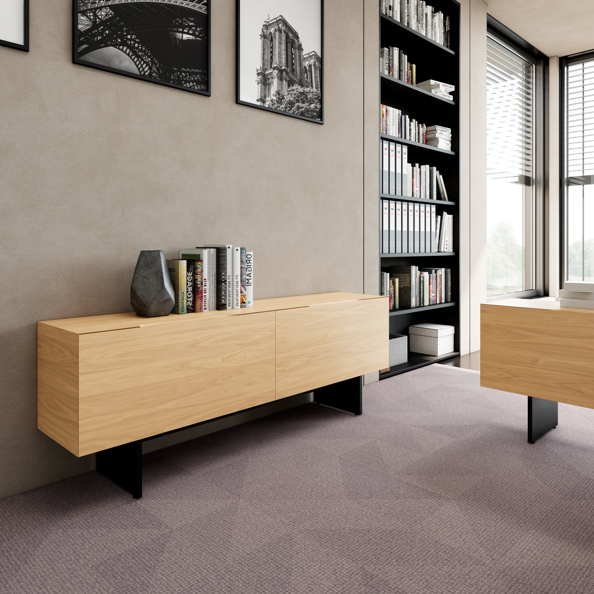 MOVE&LEAD Sideboard | 1600 x 580 mm, 2 Schubladen mit Soft-Close - 2 Main Image