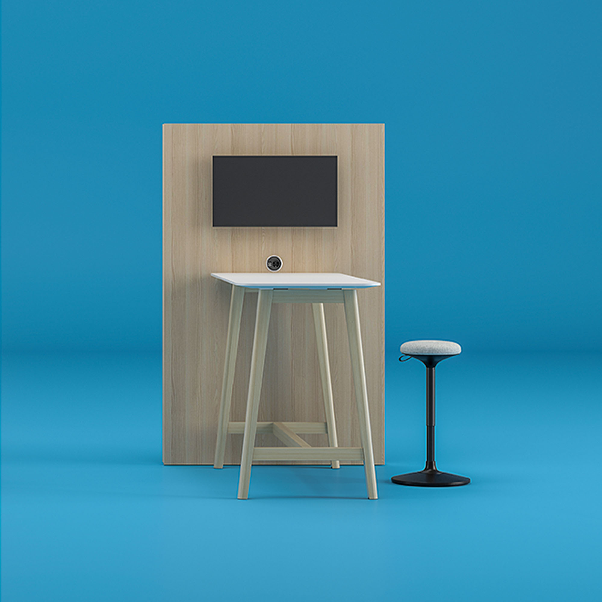 WOBBY Sitzhocker | Ø400 mm, Sitzhöhe 590 – 850 mm - 15 Main Image