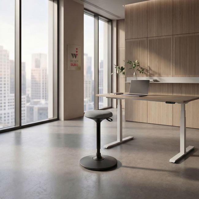 WOBBY Sitzhocker | Ø400 mm, Sitzhöhe 590 – 850 mm