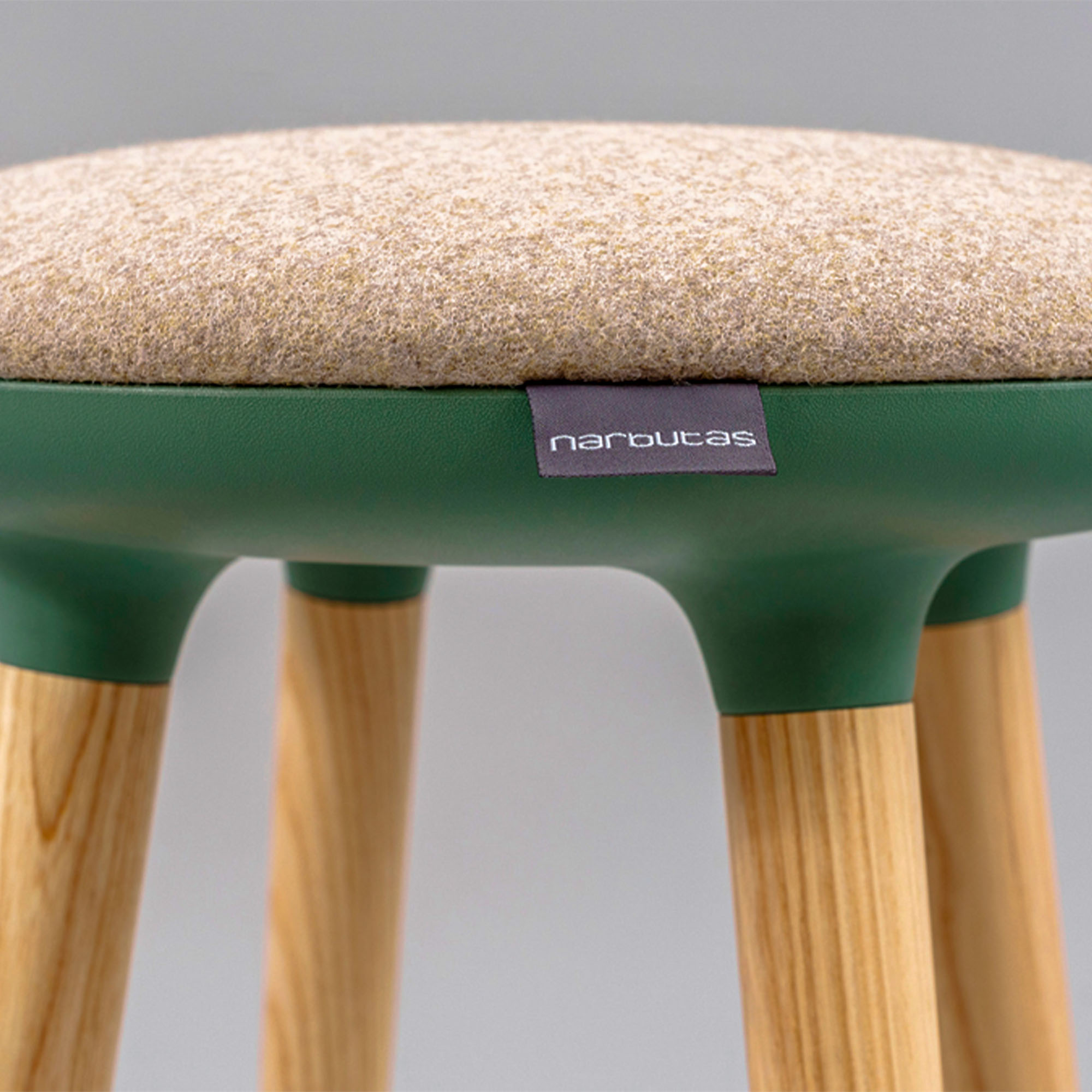 CANNIE Sitzhocker | Sitzhöhe 500 – 790 mm, Massivholz-Gestell - 34 Main Image