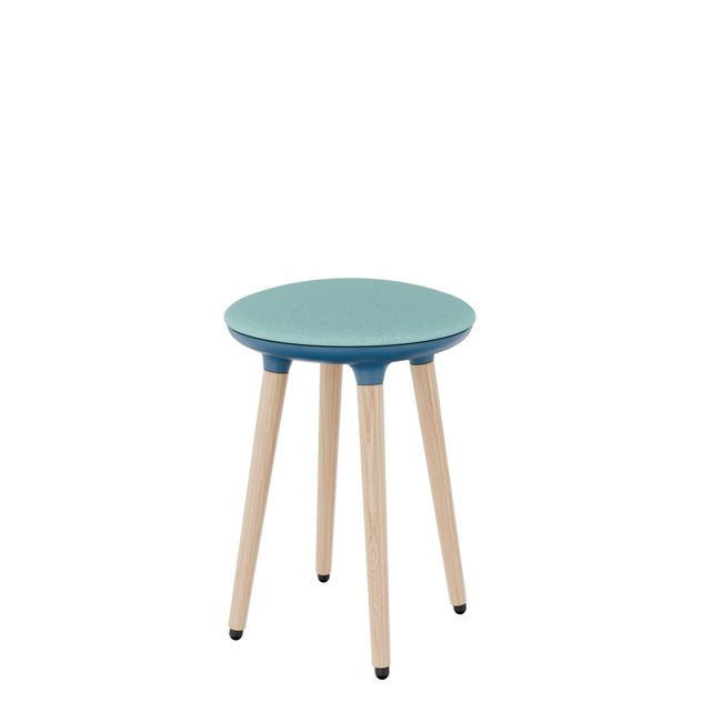 CANNIE Sitzhocker | Sitzhöhe 500 – 790 mm, Massivholz-Gestell