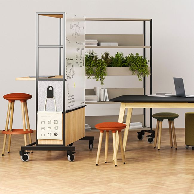 CANNIE Sitzhocker | Sitzhöhe 500 – 790 mm, Massivholz-Gestell