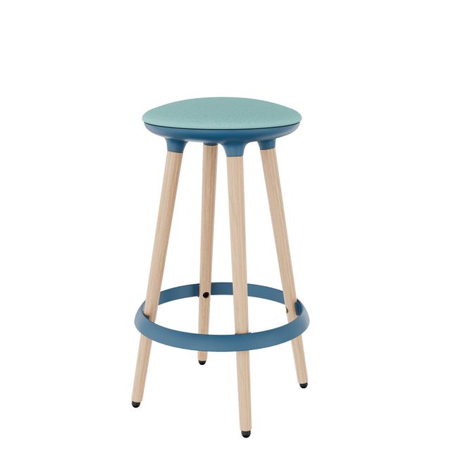 CANNIE Sitzhocker | Sitzhöhe 500 – 790 mm, Massivholz-Gestell