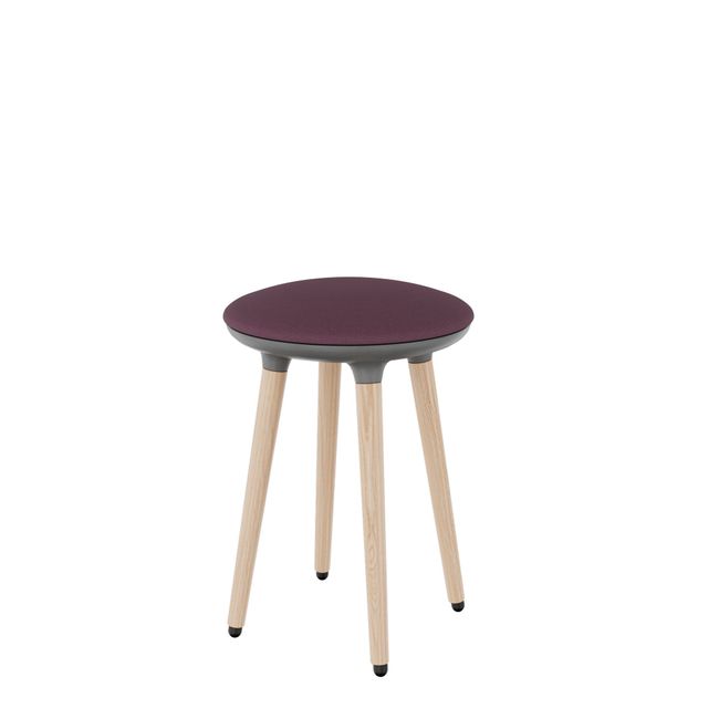 CANNIE Sitzhocker | Sitzhöhe 500 – 790 mm, Massivholz-Gestell