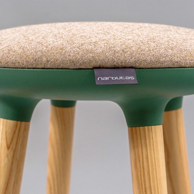 CANNIE Sitzhocker | Sitzhöhe 500 – 790 mm, Massivholz-Gestell