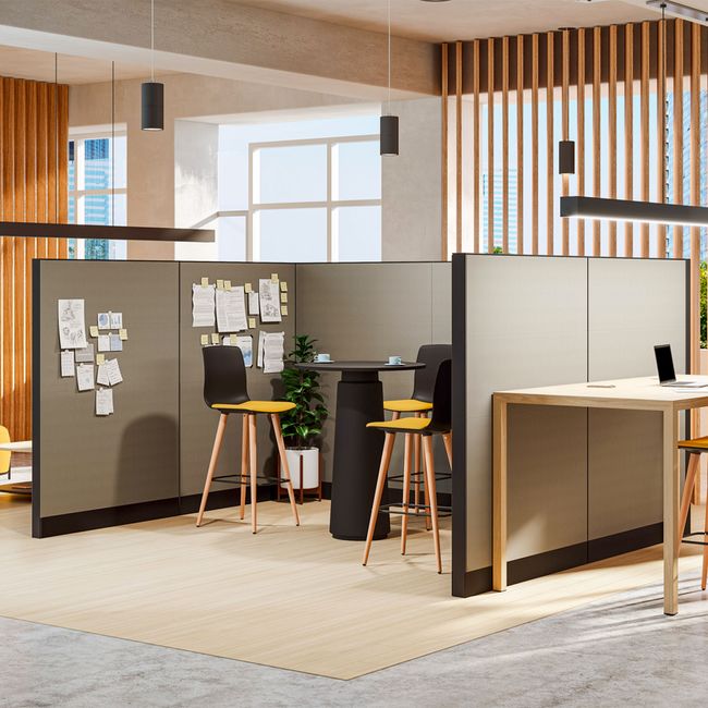 DORIA Hochtisch | 600-1000 mm, rund oder quadratisch, Säule