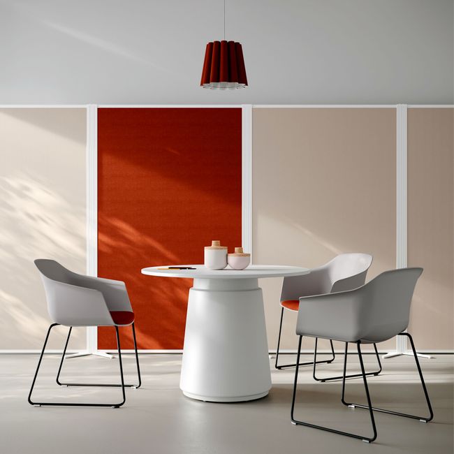 DORIA Besprechungstisch | 700-1000 mm, rund oder rechteckig, Säule Ø 400 mm