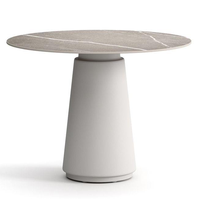 DORIA Besprechungstisch | 700-1000 mm, rund oder rechteckig, Säule Ø 400 mm