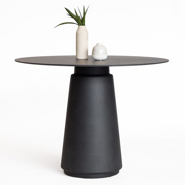 DORIA Besprechungstisch | 700-1000 mm, rund oder rechteckig, Säule Ø 400 mm