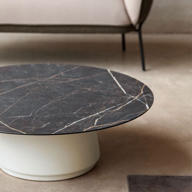 DORIA Couchtisch | Ø 800-1200 mm, Säule