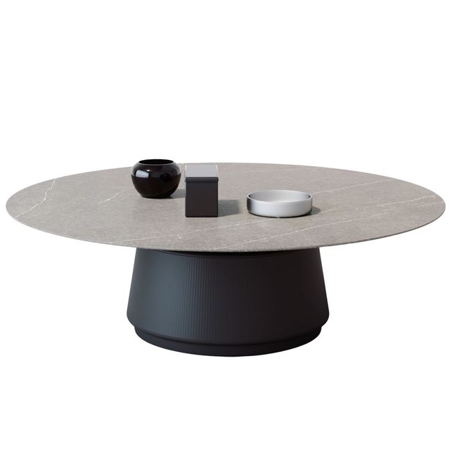 DORIA Couchtisch | Ø 800-1200 mm, Säule