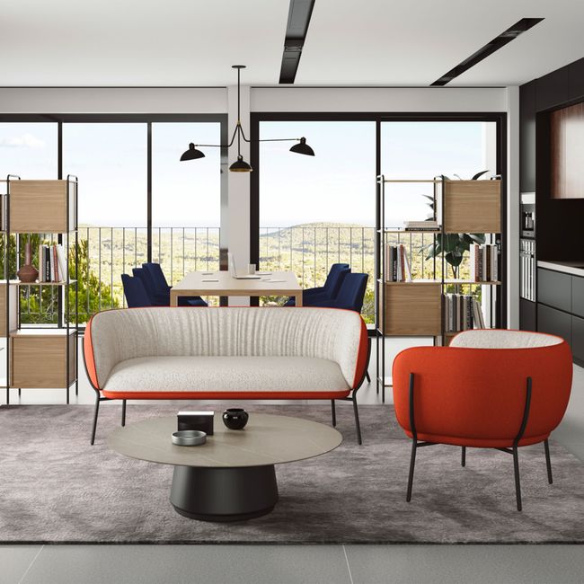 DORIA Couchtisch | Ø 800-1200 mm, Säule