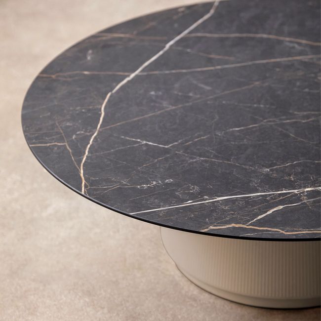 DORIA Couchtisch | Ø 800-1200 mm, Säule