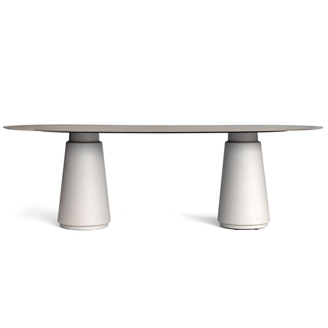 DORIA Konferenztisch | 2400 x 1200 mm, oval, Säule