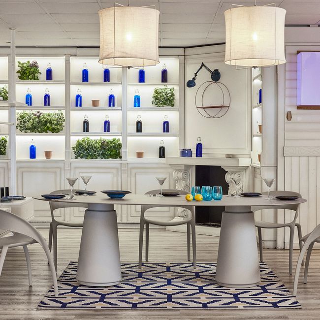 DORIA Konferenztisch | 2400 x 1200 mm, oval, Säule