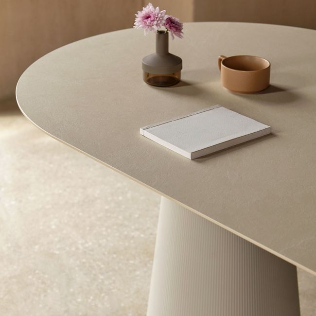 DORIA Konferenztisch | 2400 x 1200 mm, oval, Säule