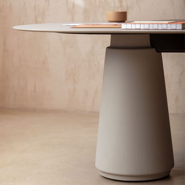 DORIA Konferenztisch | 2400 x 1200 mm, oval, Säule