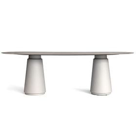 DORIA Konferenztisch | 2400 x 1200 mm, oval, Säule