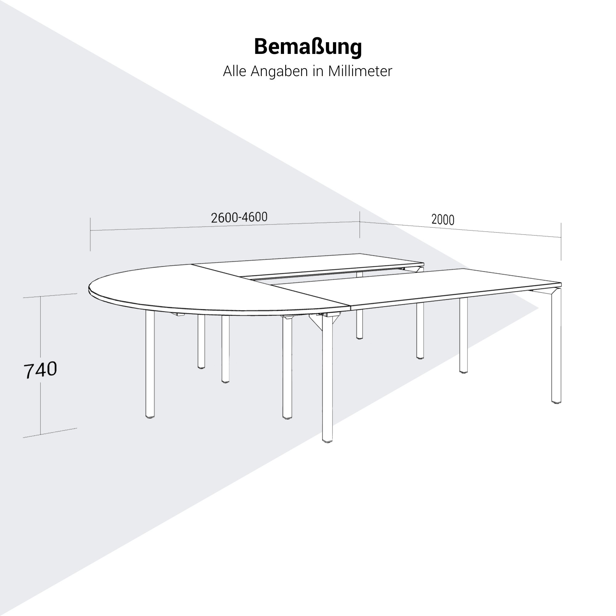 NOVA Konferenztisch | 2600-4600 mm, U-Form, optionale Elektrifizierung - 13 Main Image