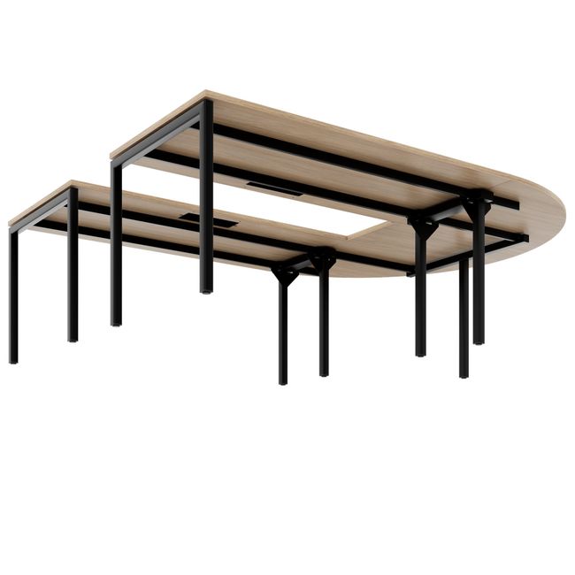 NOVA Konferenztisch | 2600-4600 mm, U-Form, optionale Elektrifizierung