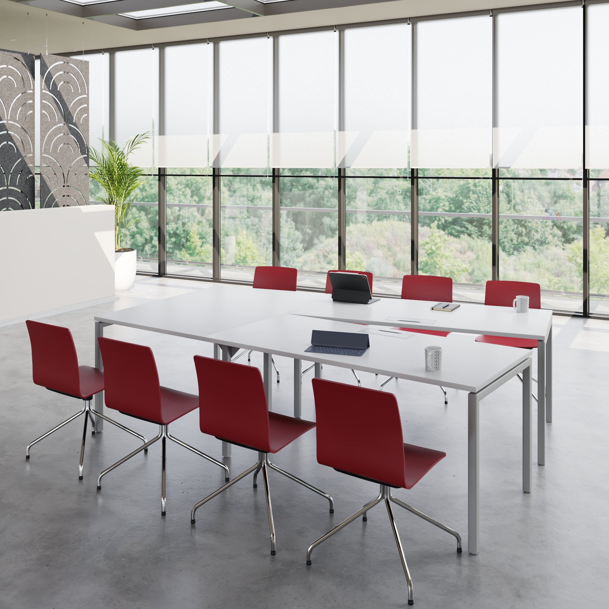 NOVA Konferenztisch | 2610-4598 mm, V-Form, optionale Elektrifizierung - 2 Main Image