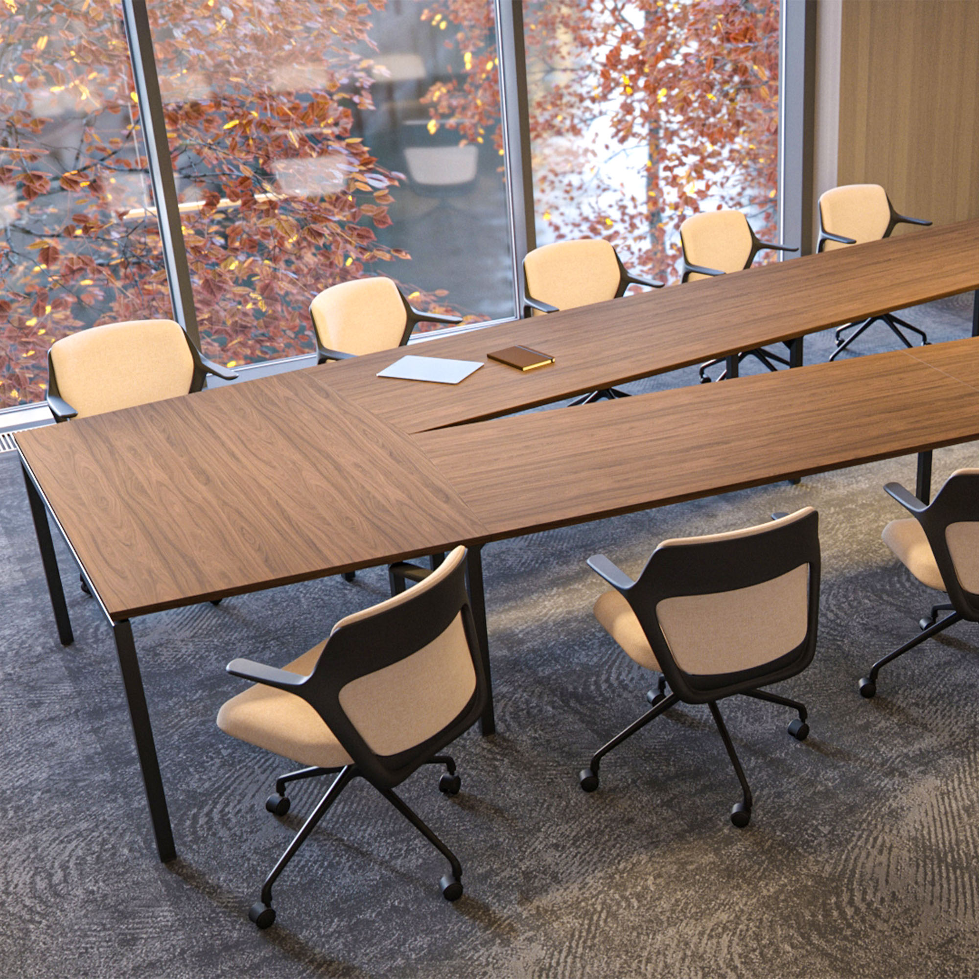NOVA Konferenztisch | 2610-4598 mm, V-Form, optionale Elektrifizierung - 8 Main Image