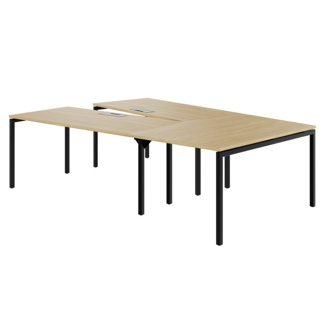 NOVA Konferenztisch | 2610-4598 mm, V-Form, optionale Elektrifizierung