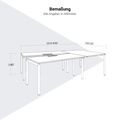 NOVA Konferenztisch | 2610-4598 mm, V-Form, optionale Elektrifizierung NOVA Konferenztisch | 2610-4598 mm, V-Form, optionale Elektrifizierung