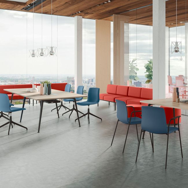 NOELLE Besucherstuhl | Kufengestell, mit oder ohne Polsterung