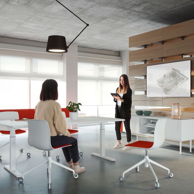 NOELLE Besucherstuhl | Kufengestell, mit oder ohne Polsterung