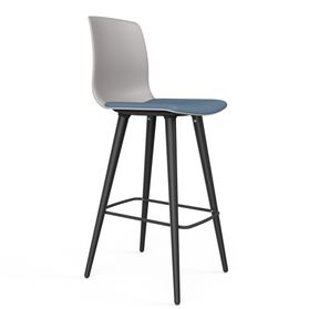 NOELLE Barhocker | Kufengestell, mit oder ohne Polsterung, Fußstütze