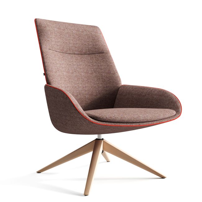 NOELLE Lounge-Sessel | 4-Fuß-Gestell, hohe Rückenlehne