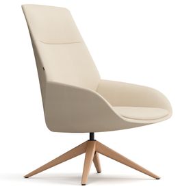 NOELLE Lounge-Sessel | 4-Fuß-Gestell, hohe Rückenlehne