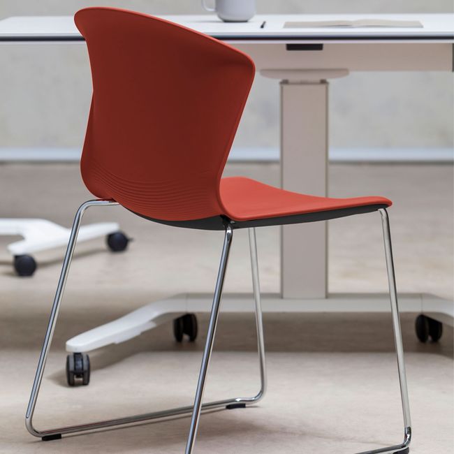 FLEX ATTACK Besucherstuhl | Kufengestell, mit oder ohne Polsterung