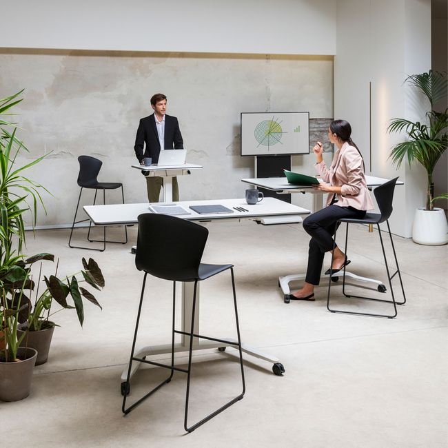 FLEX ATTACK Barhocker | Kufengestell, mit oder ohne Polsterung, Fußstütze